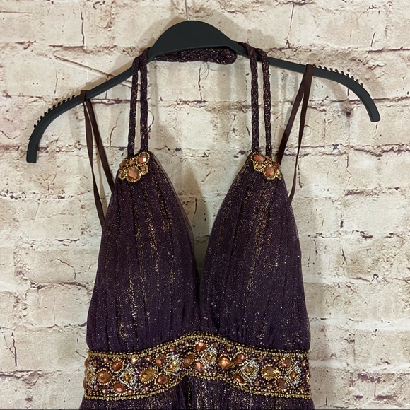 Shimmer by Bari Jay sparks halter prom homecoming dress size 2 - Picture 3 of 12